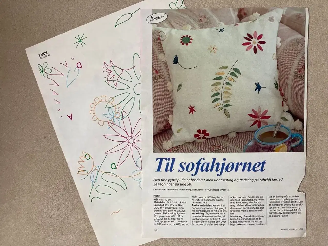 Billede 1 - Broderimønster: Blomster og blade