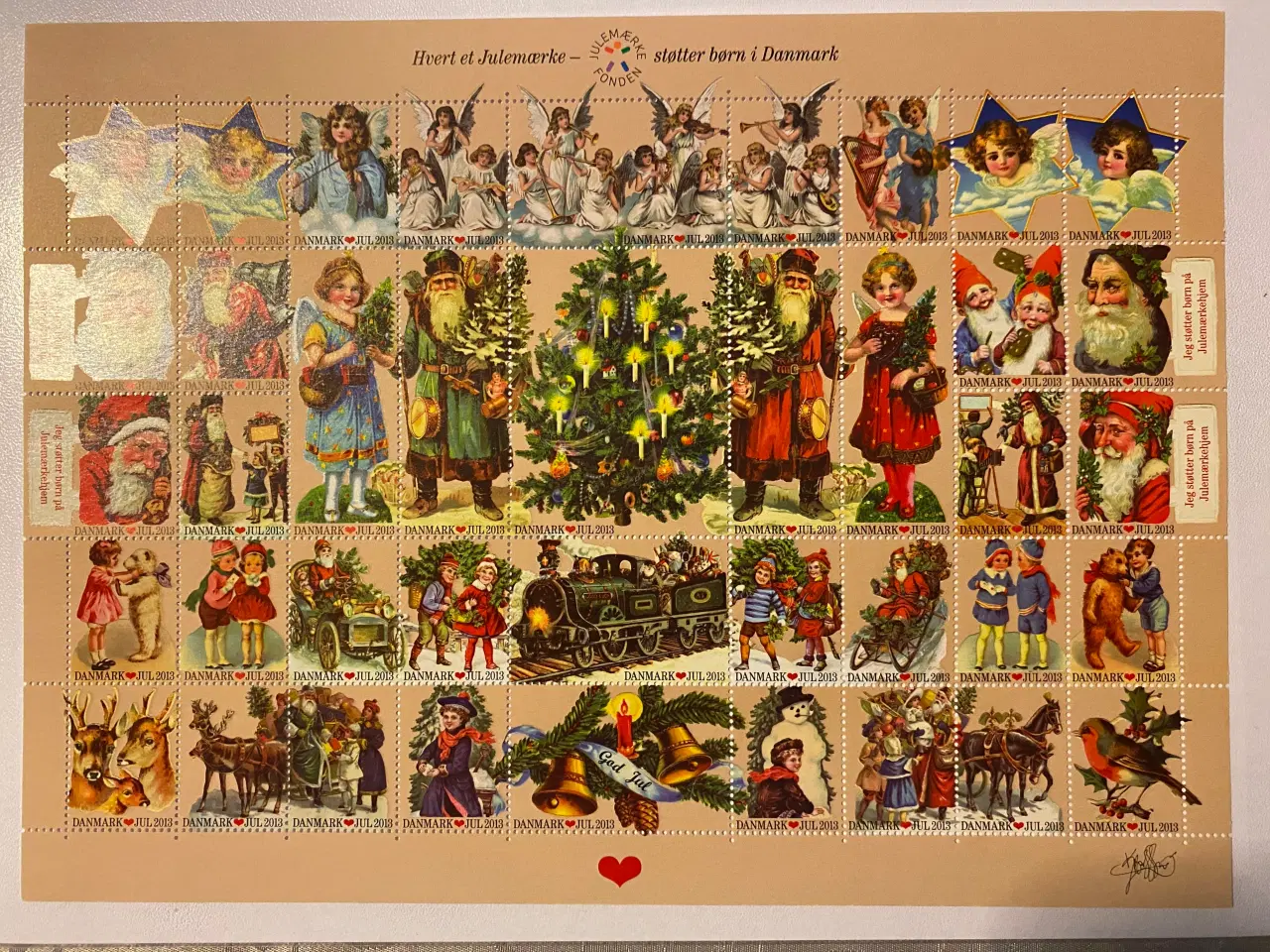 Billede 1 - Julemærker Danmark helark 