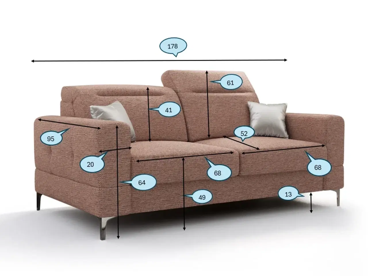 Billede 3 - MALI II  2-personers SOFA 180 CM