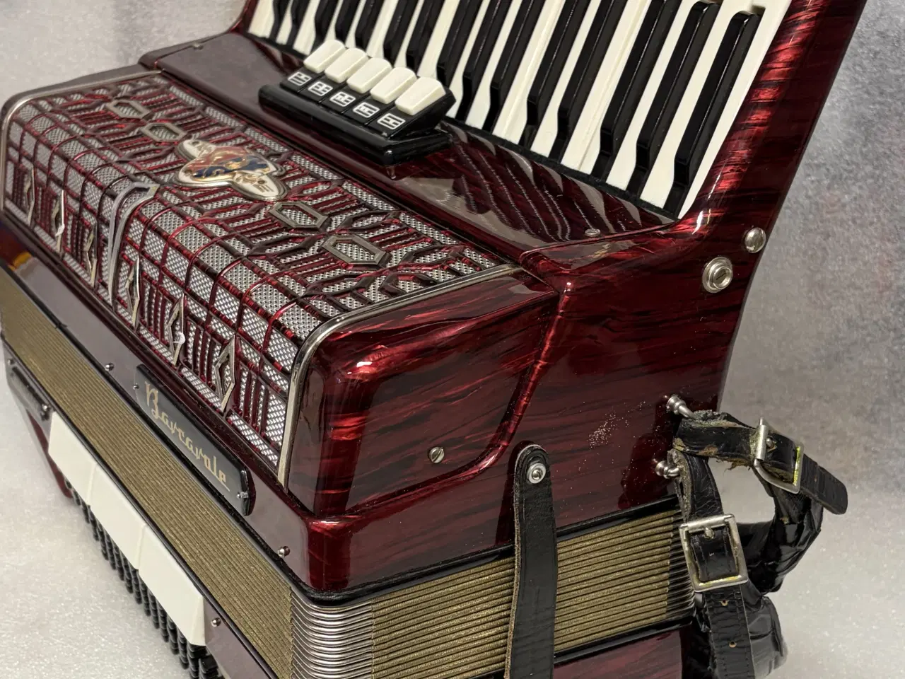 Billede 2 - 🎵 Barcarole flot rød højglans tangent-harmonika