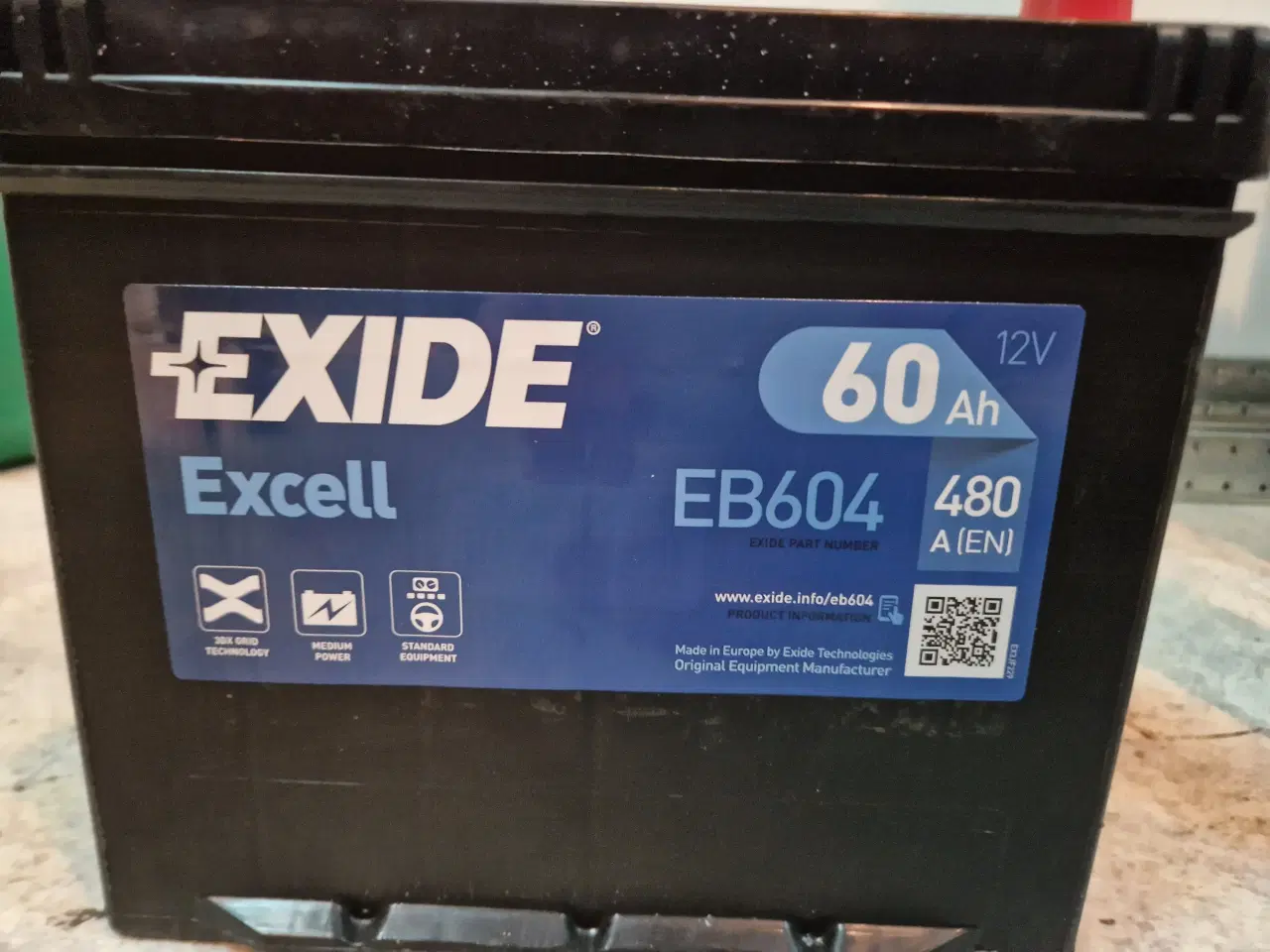 Billede 2 - Bil batteri Exide EB604, 60Ah