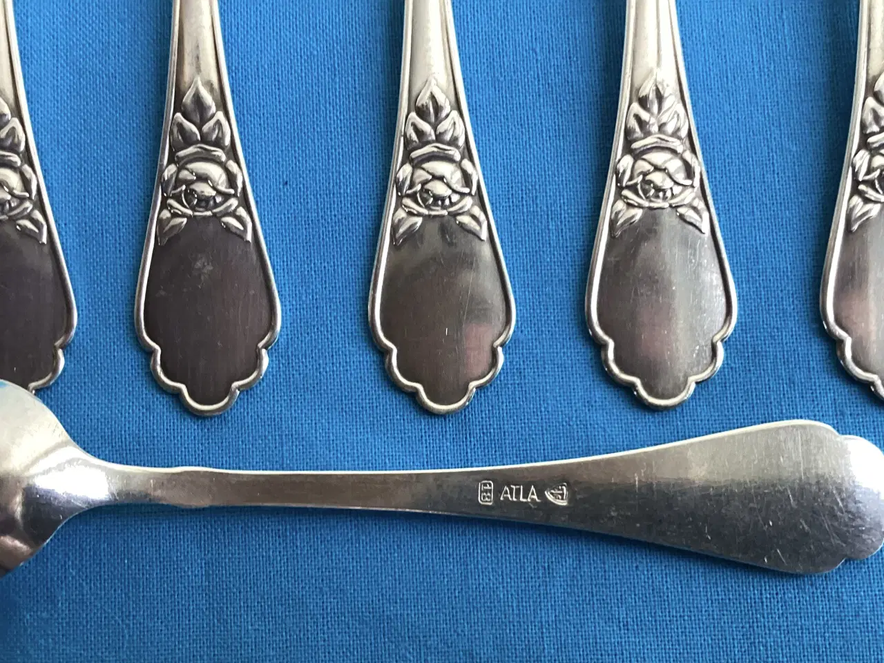 Billede 3 - 6 “Rose” Sølvplet teskeer, pris pr. stk.