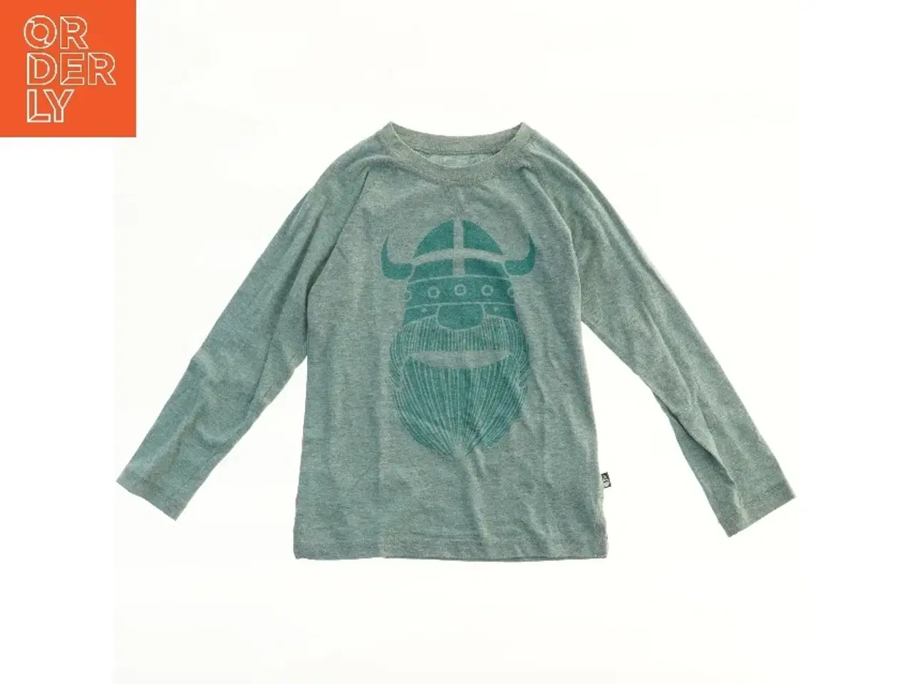 Billede 2 - Langærmet trøje med vikingetryk fra Danefæ (str. 110)