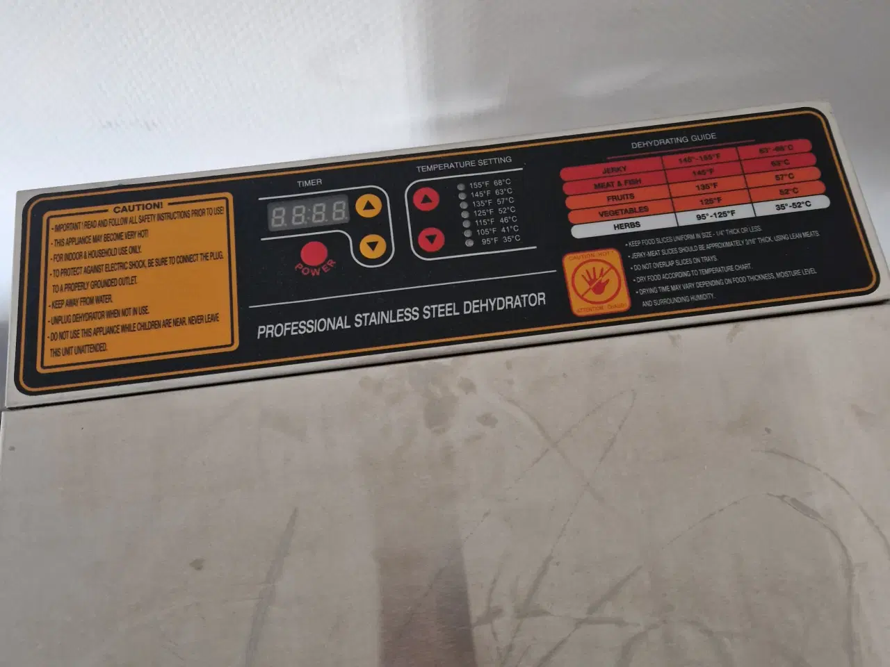 Billede 2 - Mat Dehydrator 10 Brett Rustfritt Stål