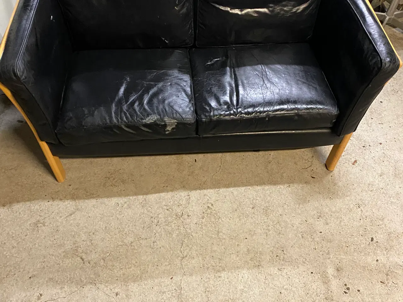 Billede 1 - 2 Pers læder sofa 