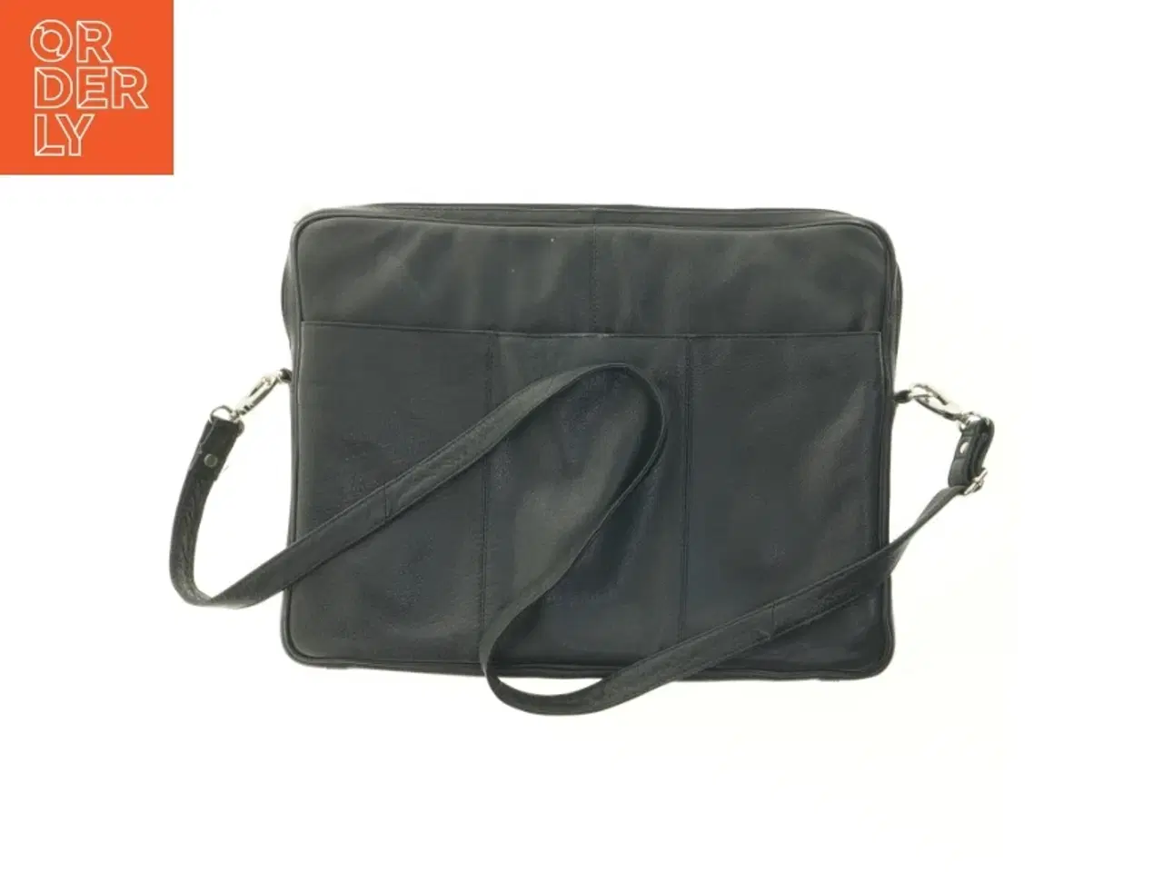 Billede 2 - Sort computertaske i læder (str. 41 x 32 x 6 cm)