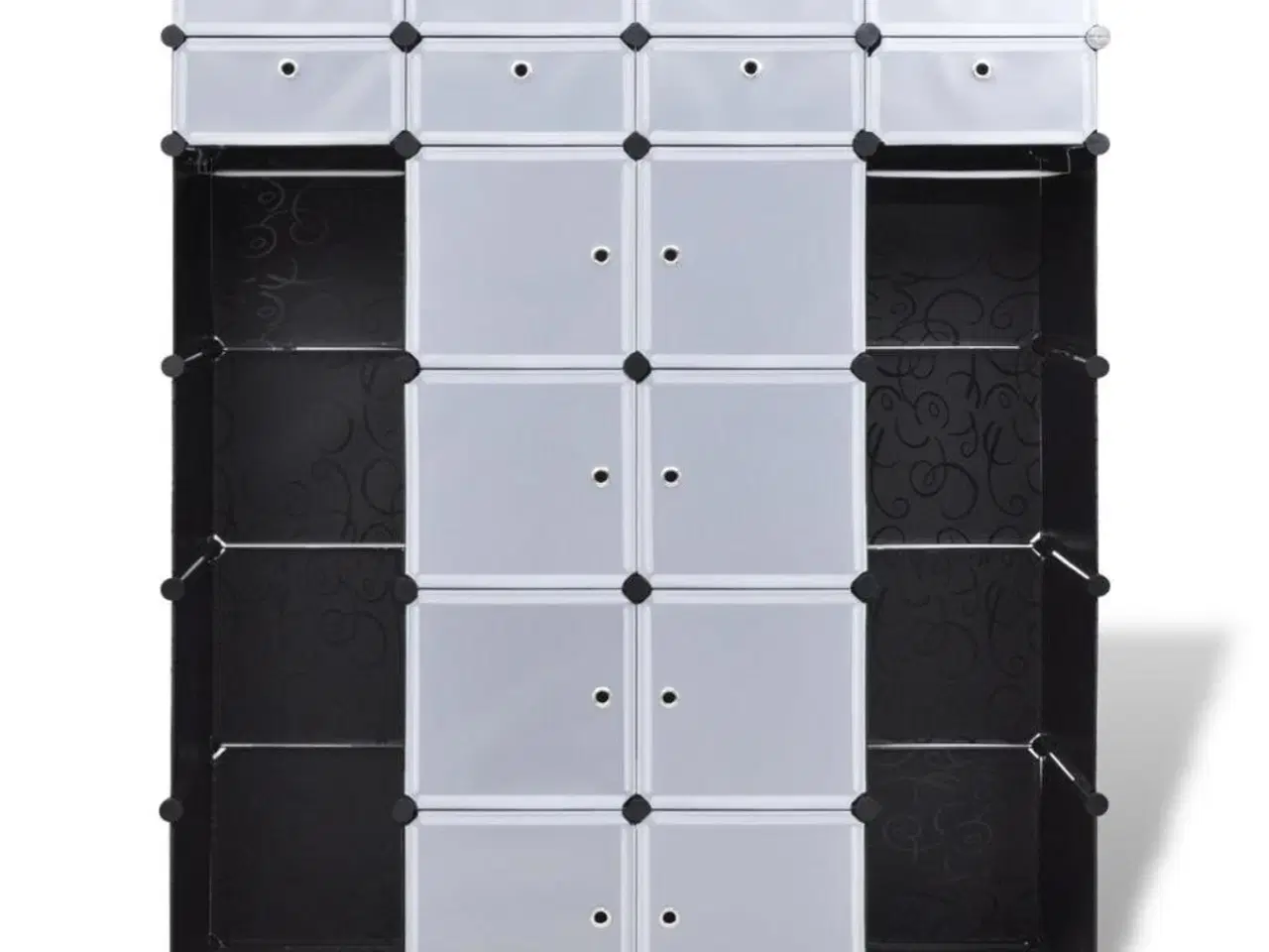 Billede 6 - Modulskab med 18 rum sort og hvid 37 x 146 x 180,5 cm
