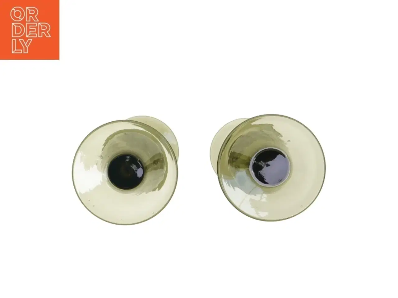 Billede 3 - To glaslysestager (str. 32 cm)