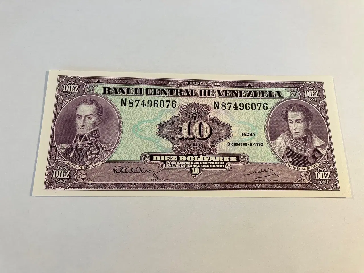 Billede 1 - 10 Bolivares Venezuela 1992