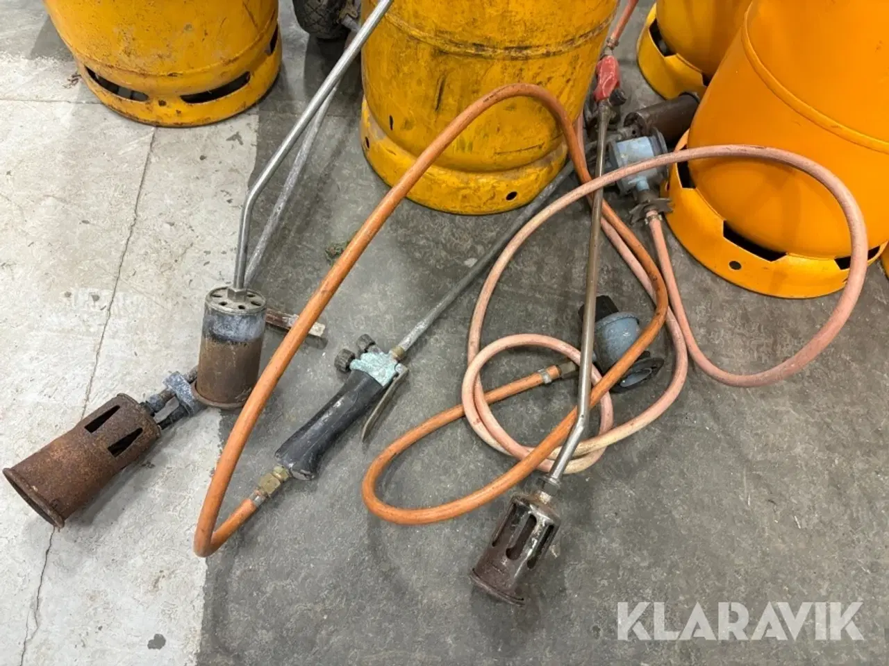 Billede 5 - Tomme gasflasker med brændere