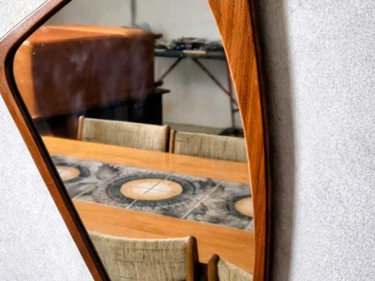 Billede 1 - Retro teaktræs spejl