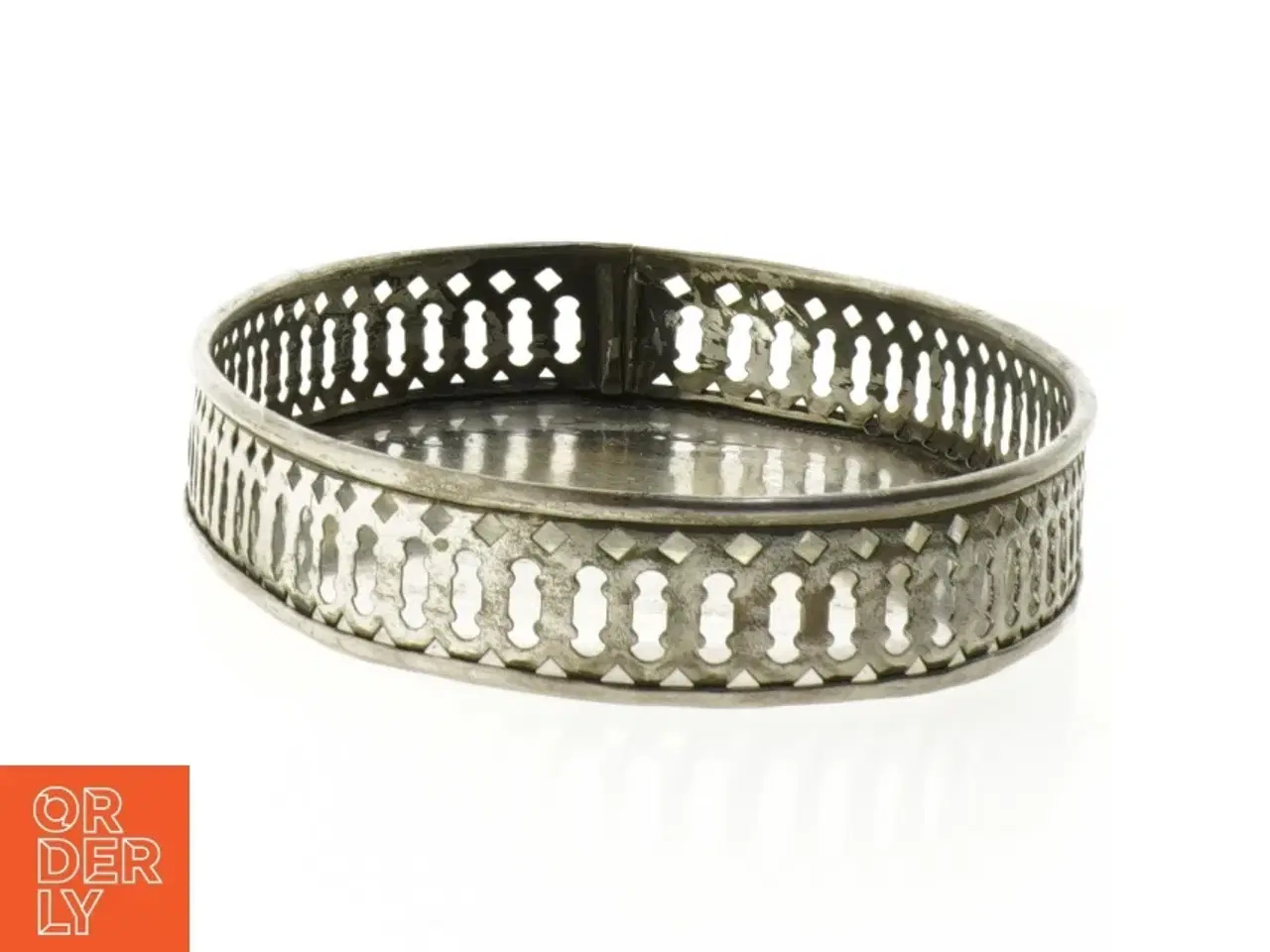 Billede 2 - Ovalt dekorativt metalfad (str. 28x16 cm)