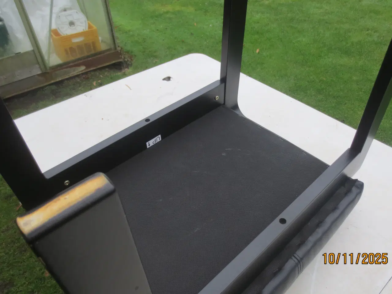 Billede 4 - 1 stk Fodskammel med sort læder 