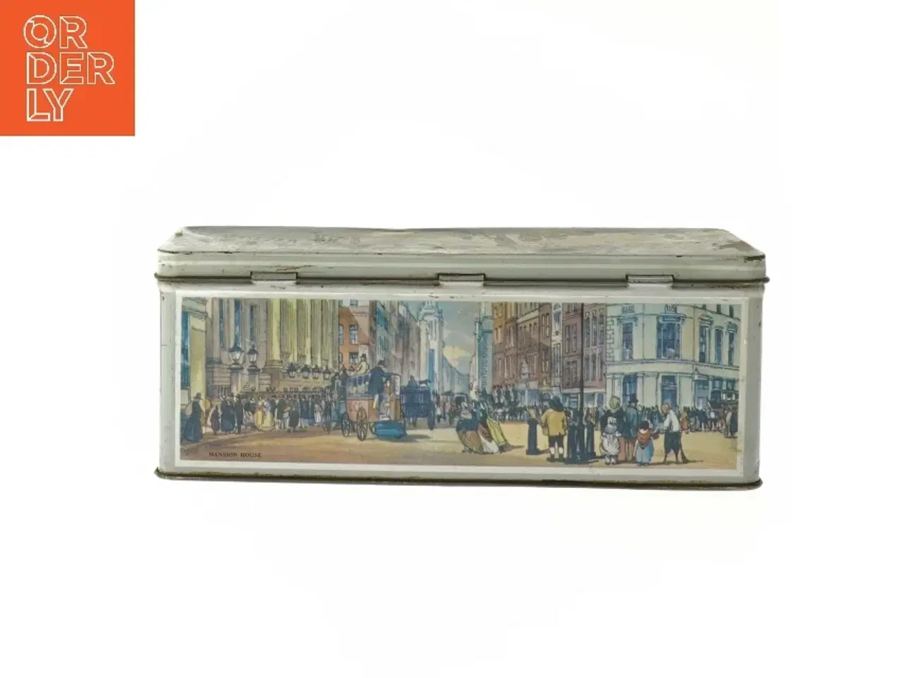 Billede 4 - Dekorativ dåse med London-motiver (str. 22,5x9,5 cm)