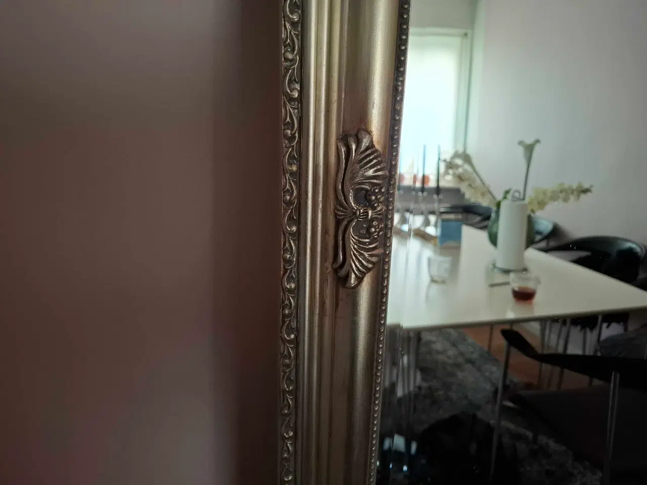 Billede 5 - Jysk vægspejl med sølvramme