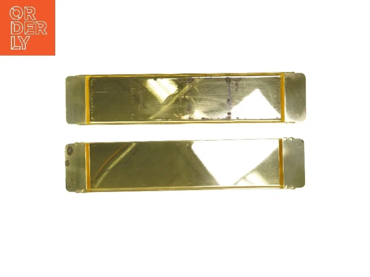 Billede 1 - Messinghænger til musikinstrument (str. 45,5x9,5 cm)