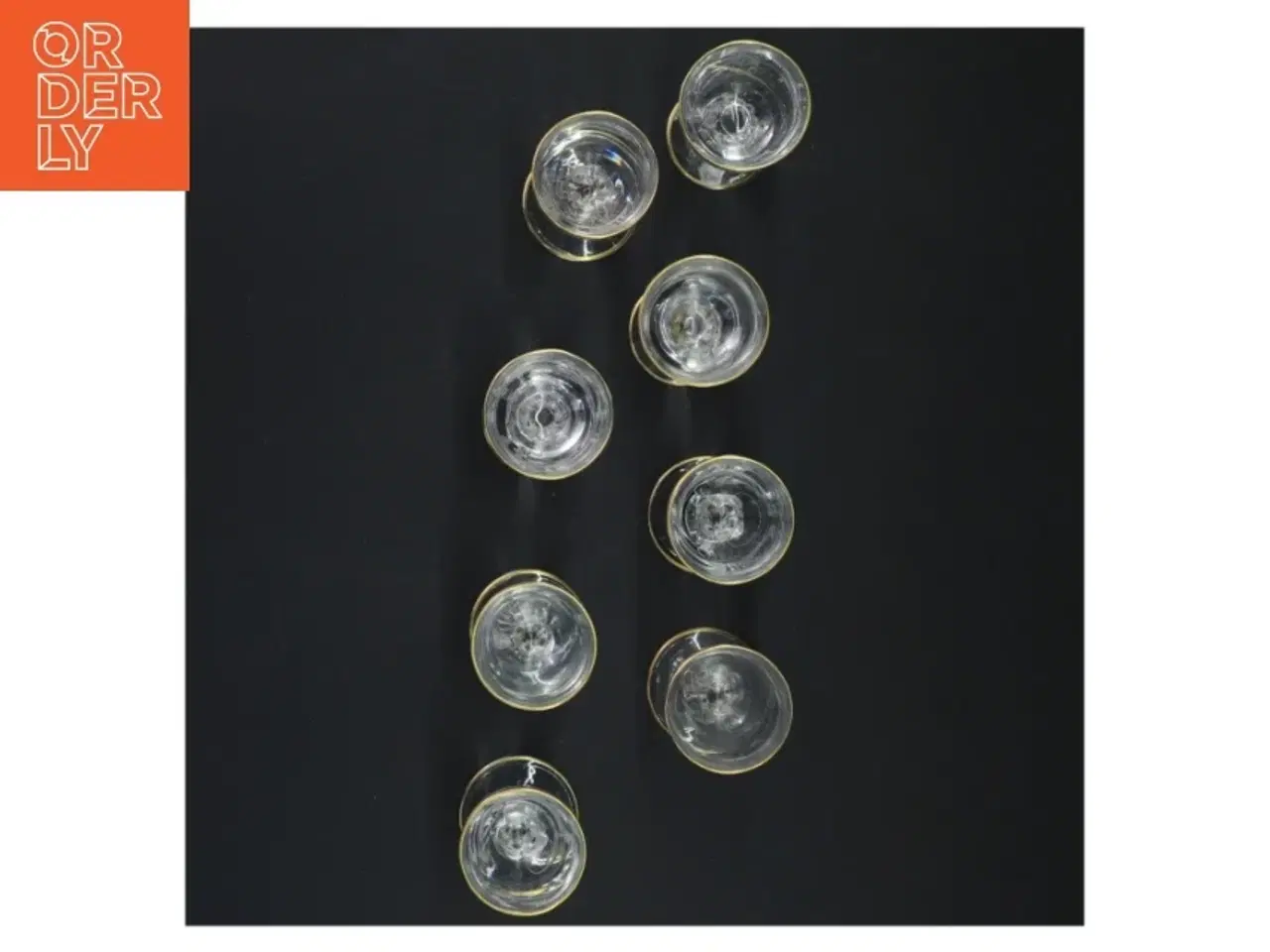 Billede 4 - Sæt af små glas Lyngby Glas"måge"(str. 8x4 cm)