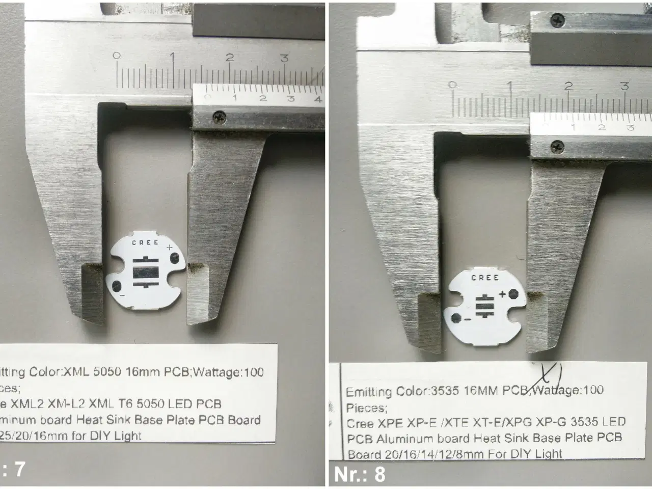 Billede 4 - Cree LED PCB heatsink pads og Linse