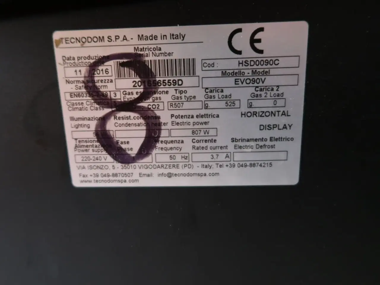 Billede 6 - Kølemontre TECNODOM EVO90V