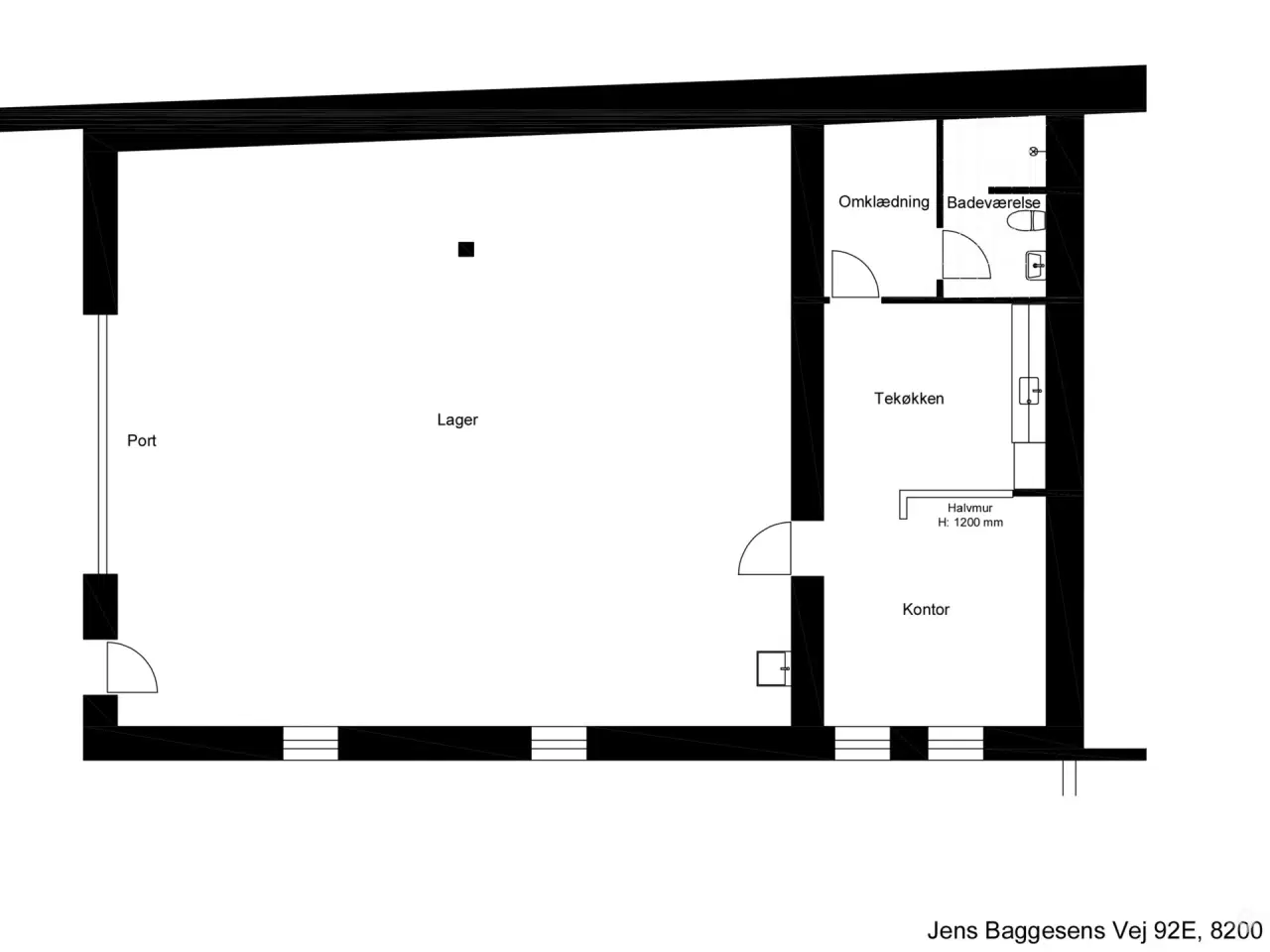 Billede 9 - Lager med egen port, lille kontor, brus og tekøkken