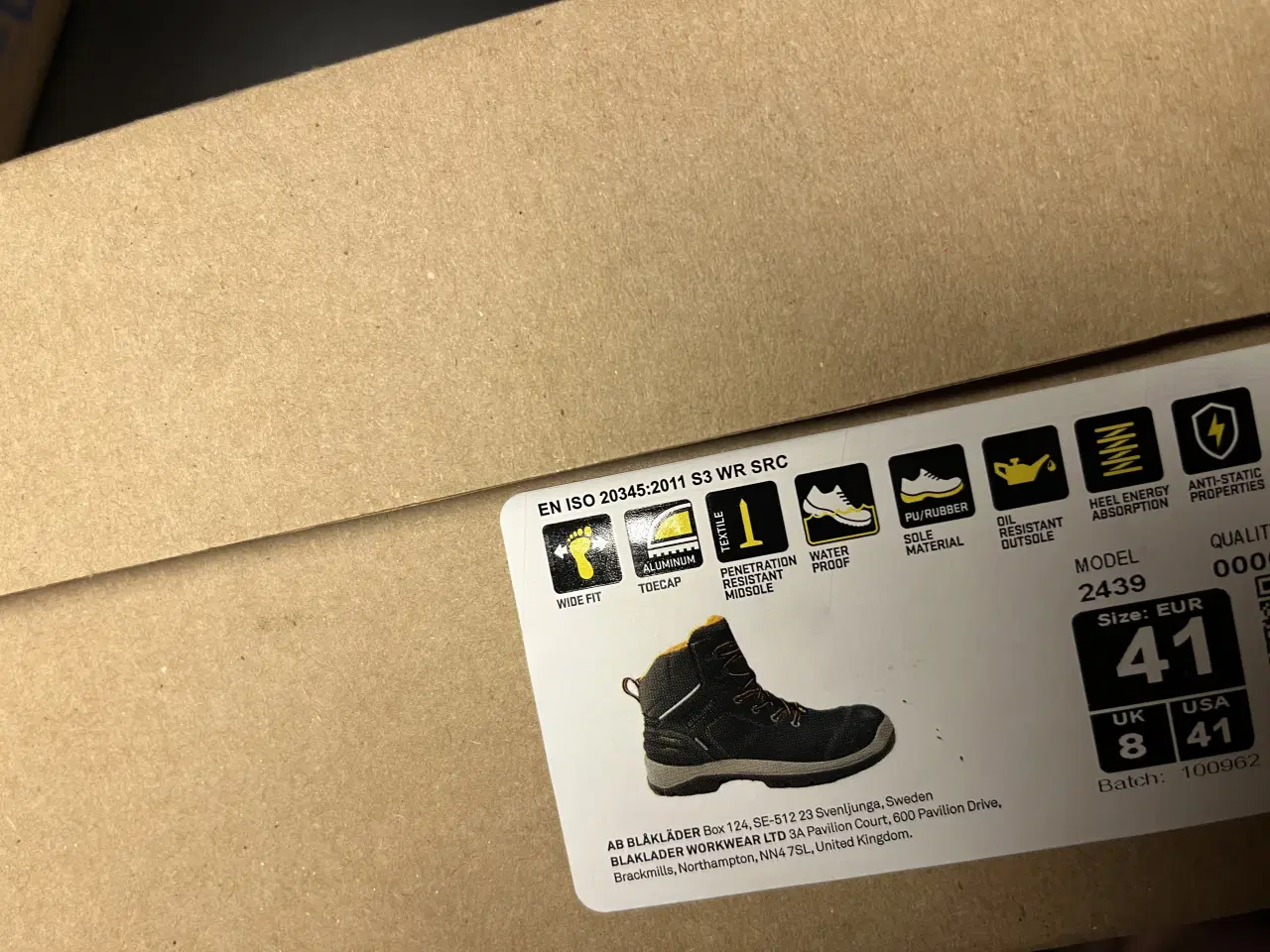 Billede 2 - Ny 41 st Sikkerheds sko / støvle