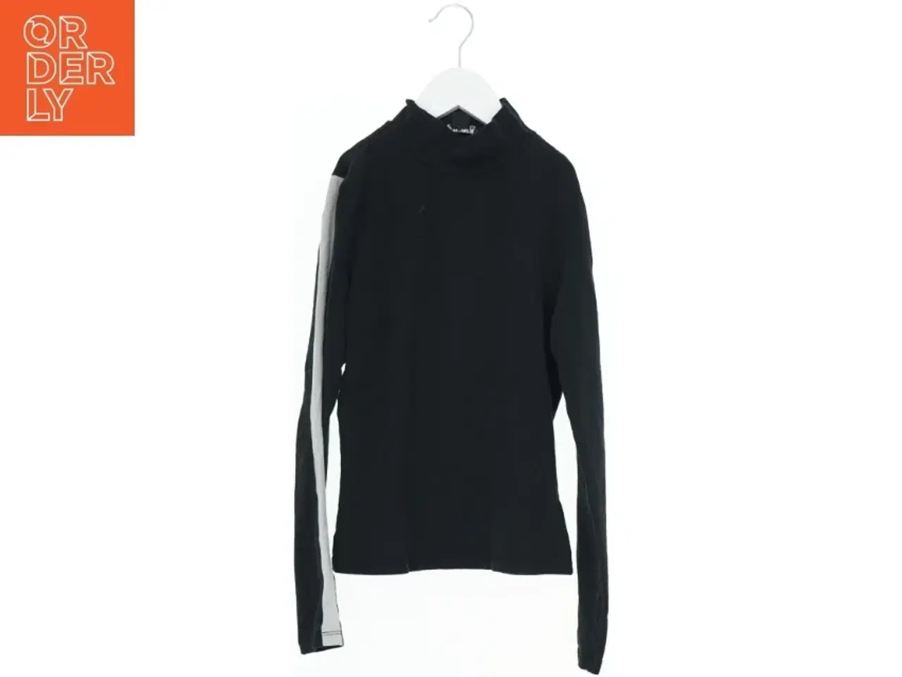 Billede 1 - Langærmet sort bluse med striber fra Monki (str. XS)