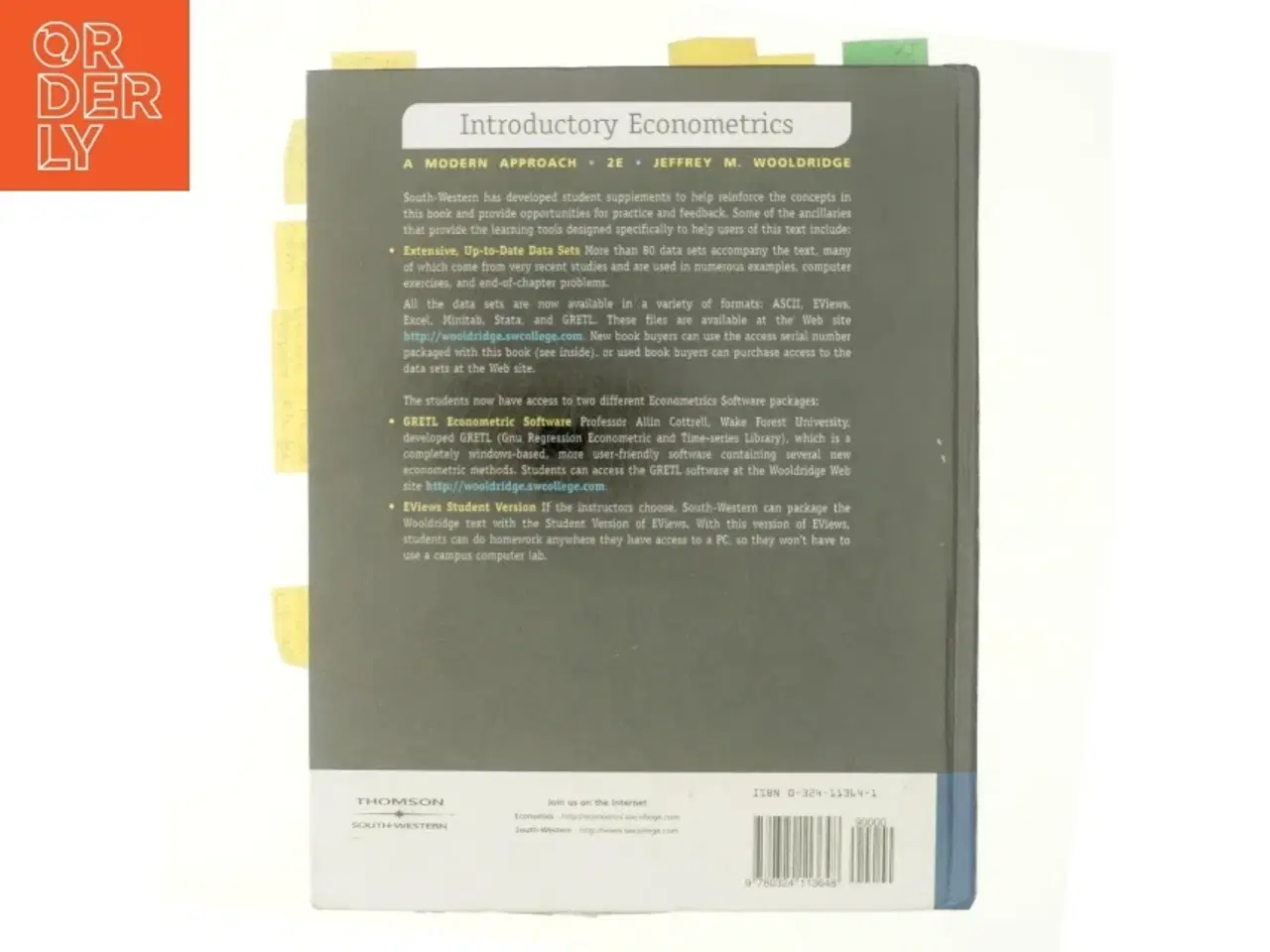 Billede 3 - Introductory econometrics : a modern approach af Jeffrey M. Wooldridge (1960-) (Bog)
