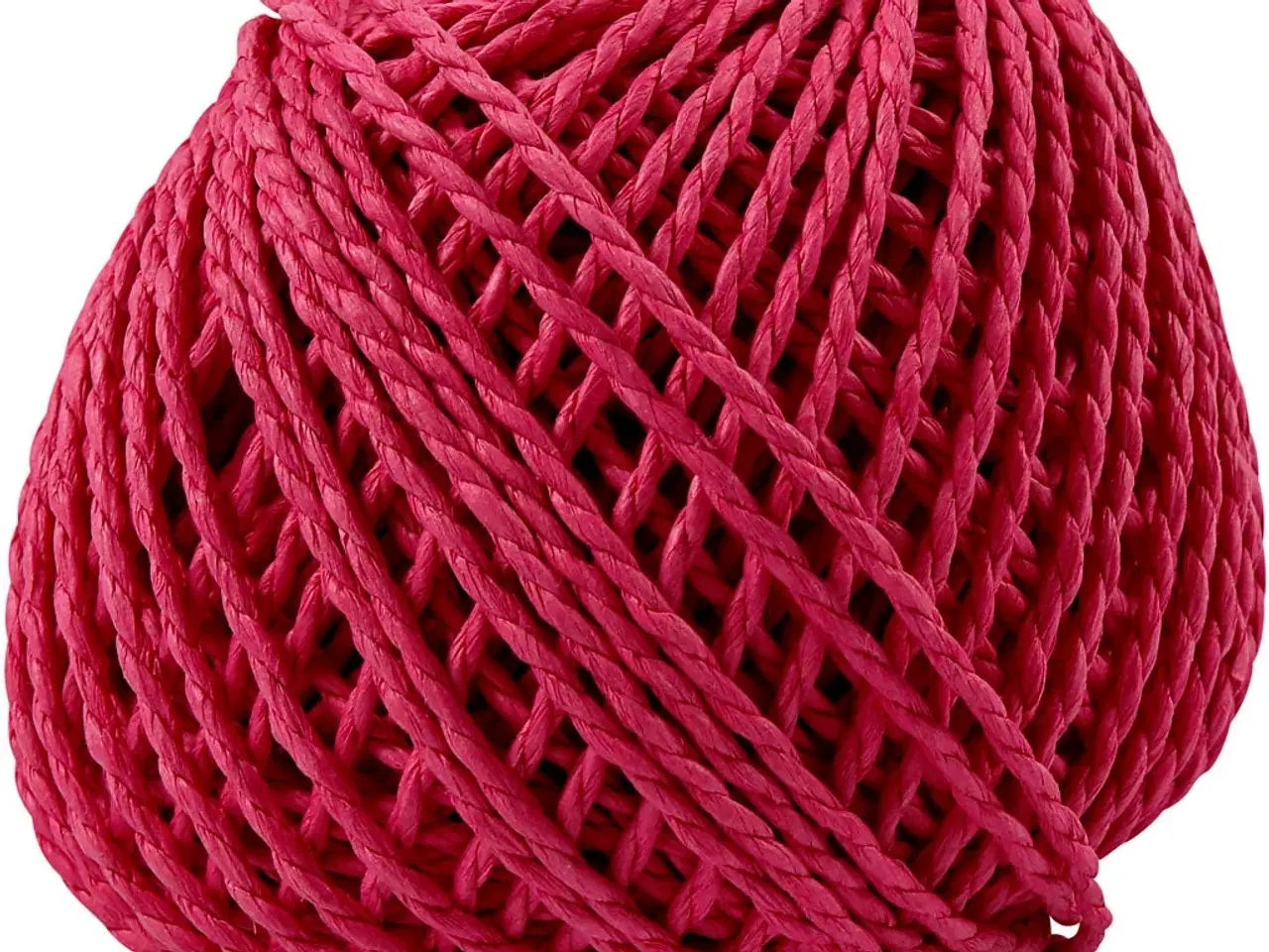 Billede 1 - Papirgarn, tykkelse 2,5-3 mm, pink, 150 g, 40m/ 1 ngl.