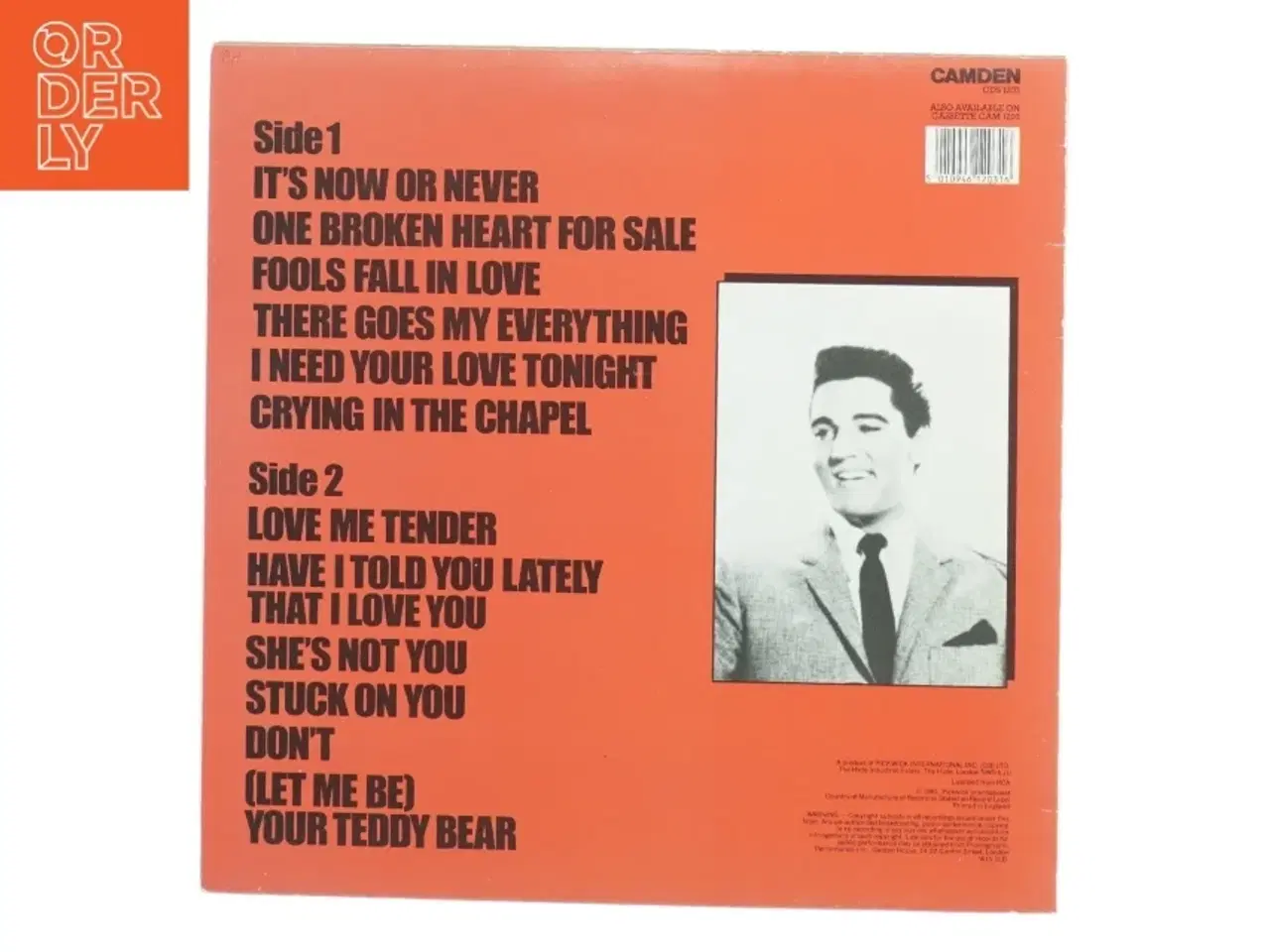 Billede 7 - Elvis Presley vinylplade fra Camden (str. 31 x 31 cm)
