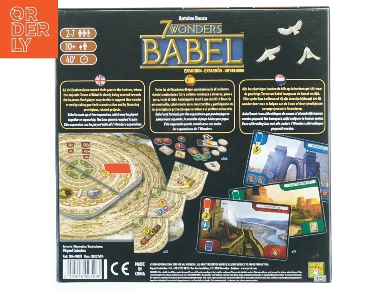 Billede 2 - 7 Wonders Babel brætspil fra Repos Productions (str. 29x29 cm)
