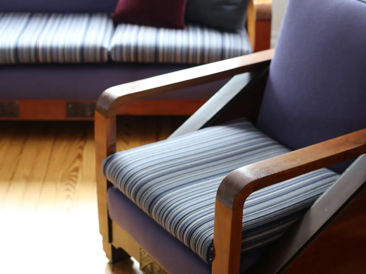 Billede 5 - Sofa + lænestole i ægte, massiv mahogni