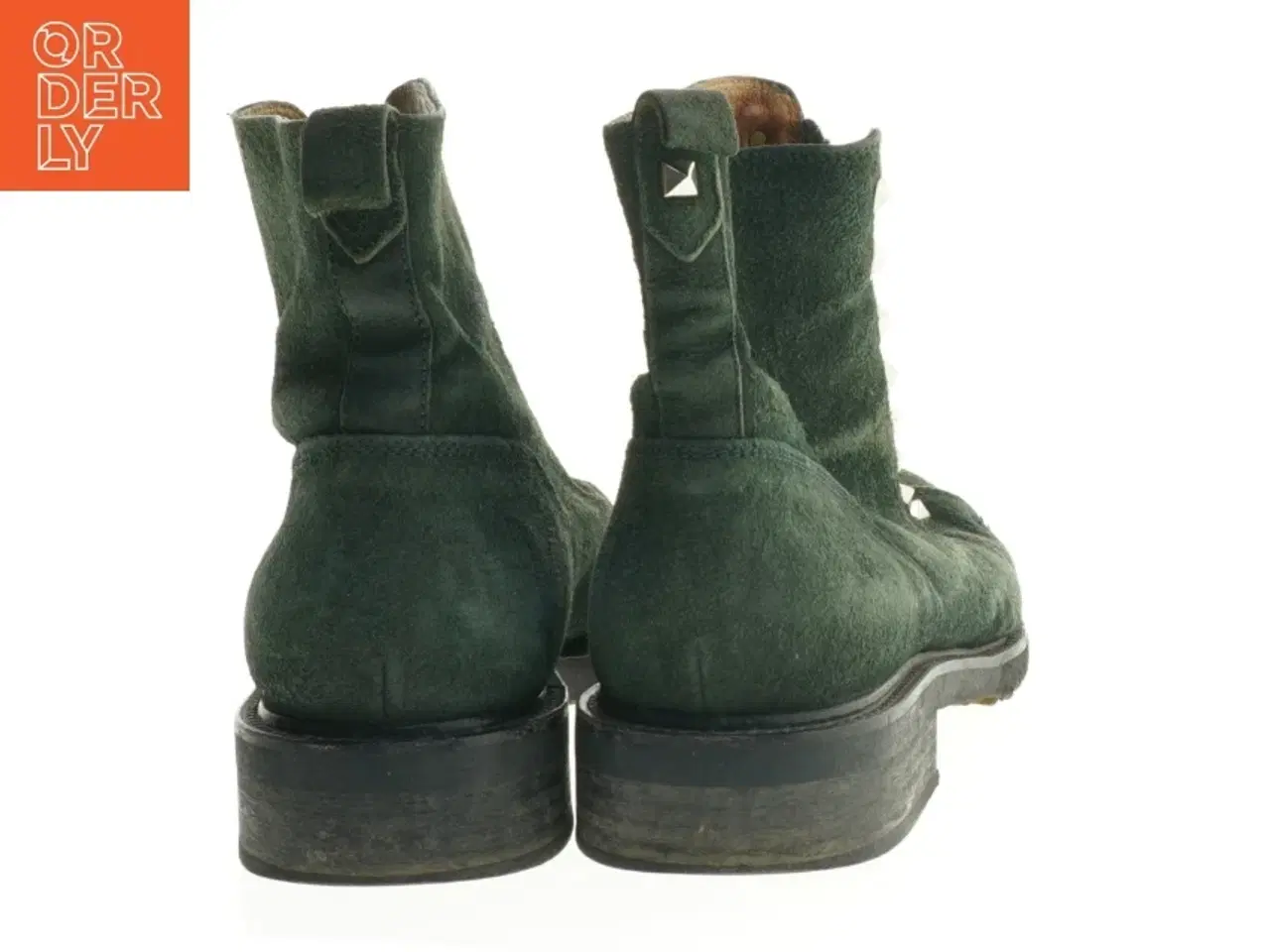 Billede 2 - Støvlere med nitter og lynlås fra Billi Bi (str. 39 )