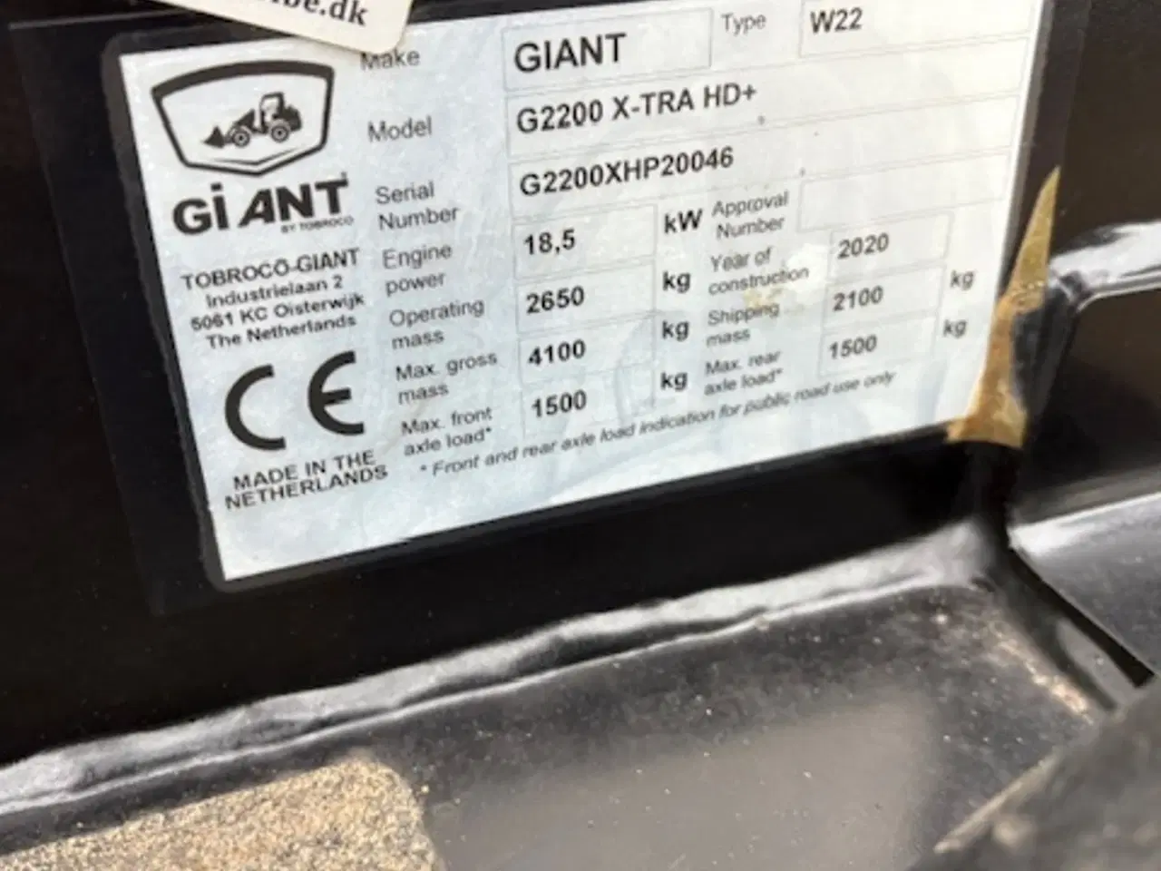 Billede 6 - Giant G2200E X-tra 3. FUNKTION, HYDRAULISK SKIFT, VEJLYS,SKOVL, GAFLER
