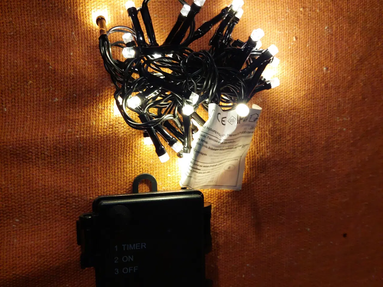 Billede 2 - Lyskæder 40 led varm hvid lys