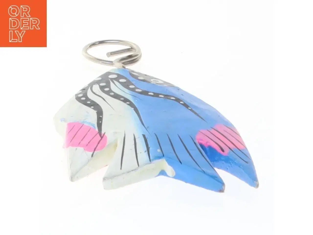 Billede 3 - Nøglering med fiskeform (str. 14 x 6 cm)