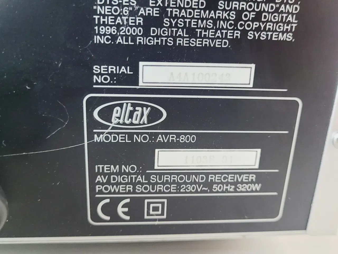 Billede 7 - ⭐️- Eltax AVR-800 - AV Digital Surround Receiver 