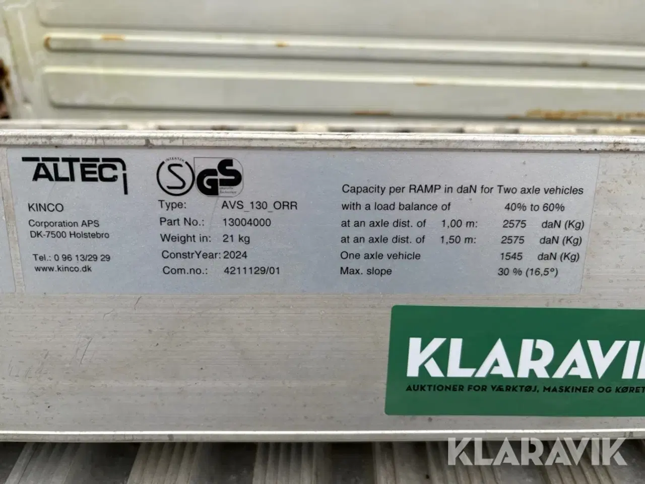 Billede 11 - Aluminiumsramper Altec AVS_130_ORR 2 styk (1 sæt)