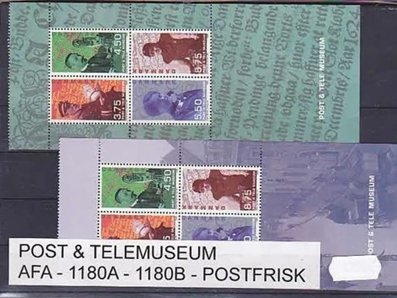Billede 1 - Post & Telemuseum AFA 1180A-1180B Postfrisk