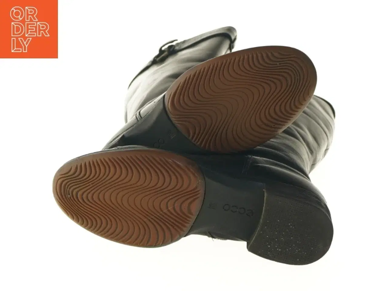 Billede 4 - Lange sorte læderstøvler fra Ecco (str. 36 )