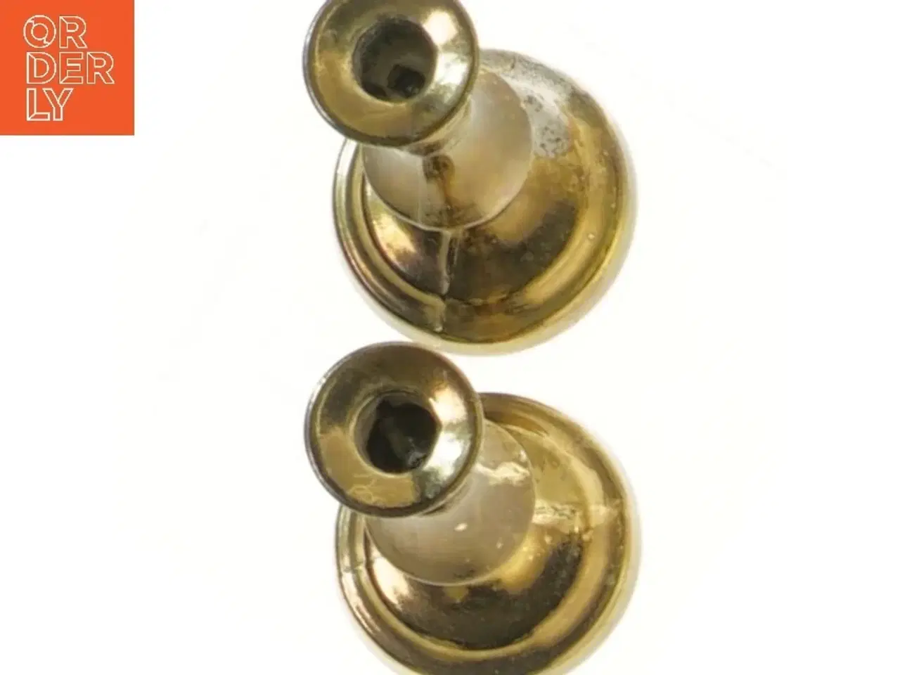 Billede 3 - Messing lysestager, sæt af 2 (str. 10 cm)