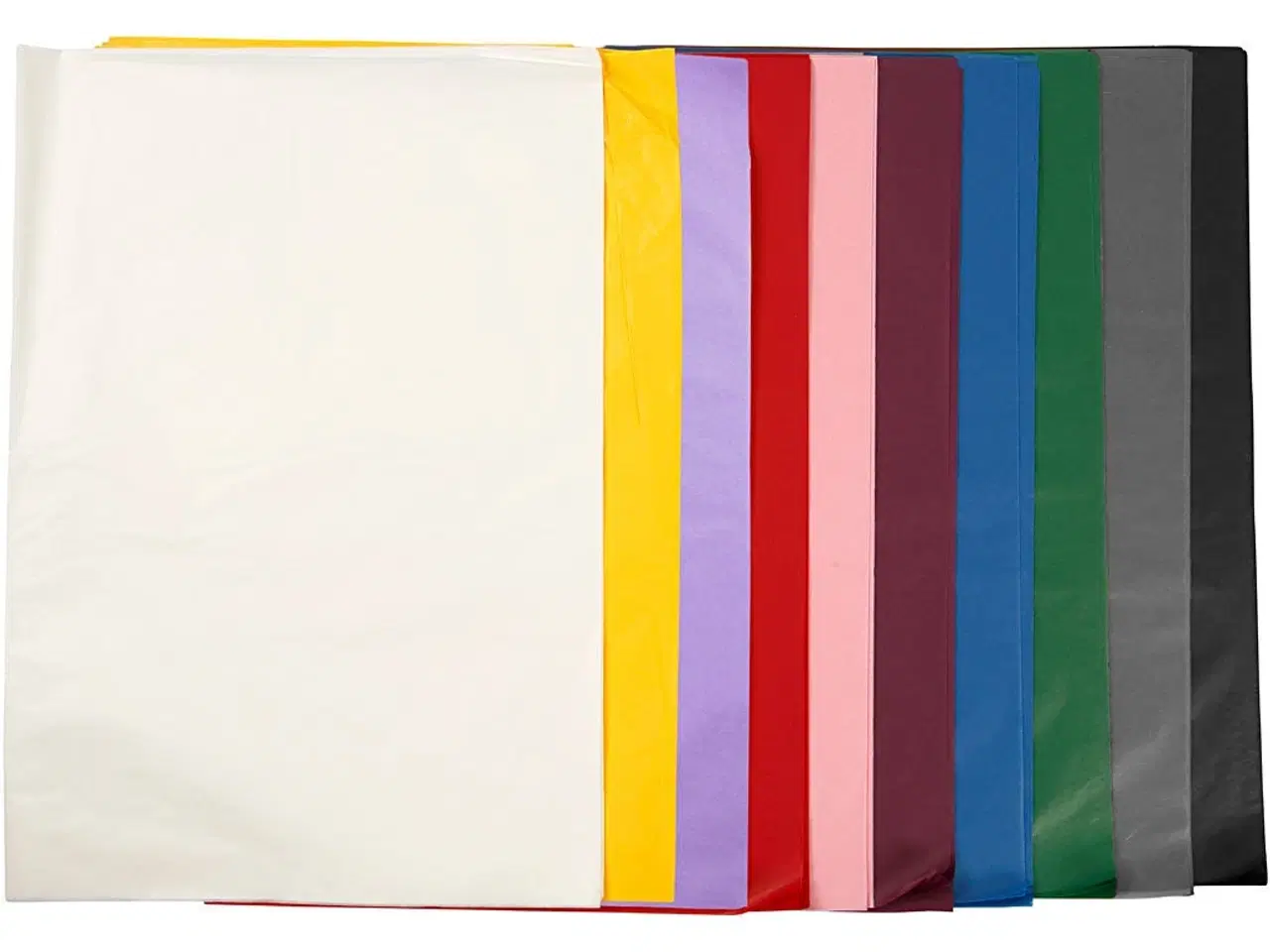 Billede 1 - Silkepapir 50x70 cm - 10x25 ark til kreative projekter