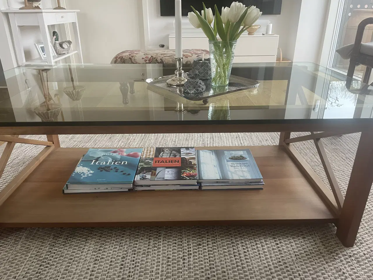 Billede 3 - Sofabord med glasplade