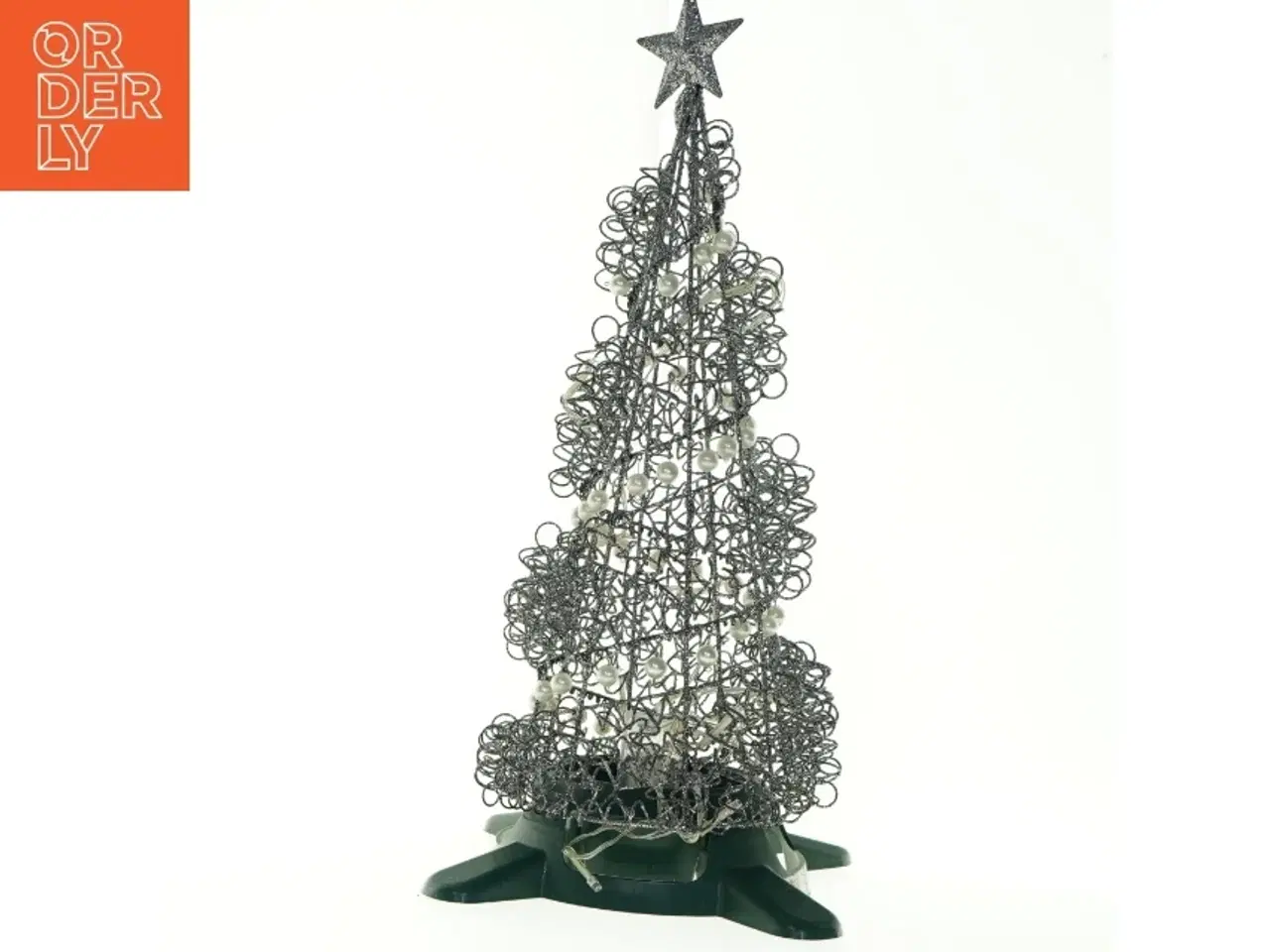 Billede 3 - Lys formet som juletræ (batteri) samt lille juletræsfod (str. 29x43 cm)