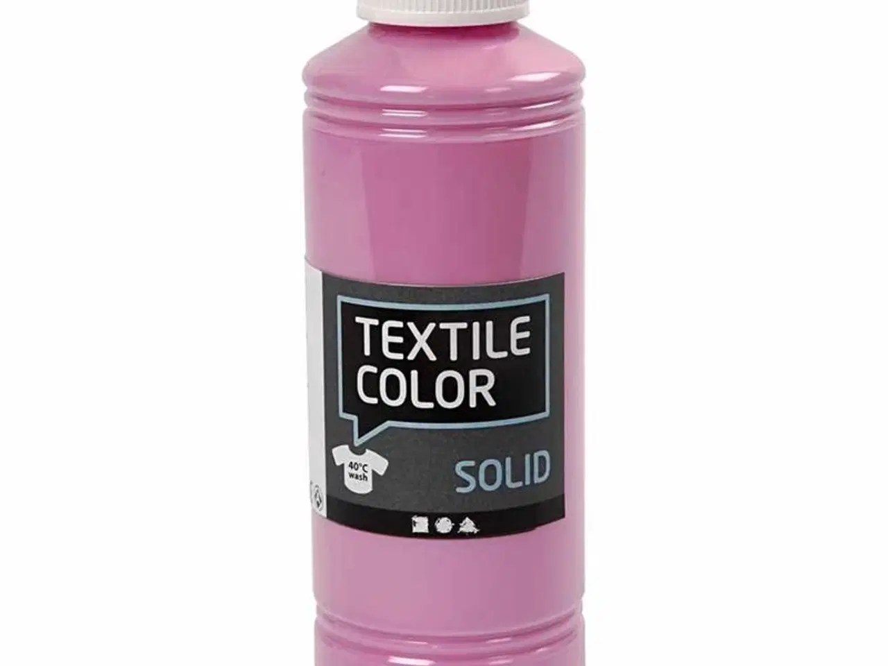 Billede 1 - Textile Solid Pink Tekstilmaling 250ml - Dækkende Farve