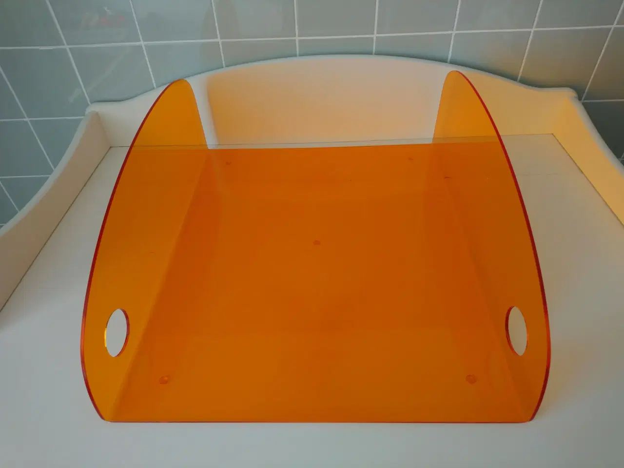 Billede 1 - Baby Safety Base Orange med puslehynde og betræk