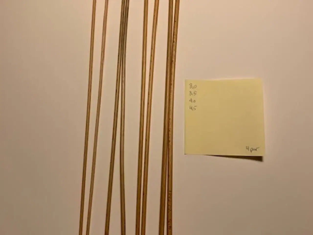 Billede 2 - Strikkepinde enten i bambus eller træ