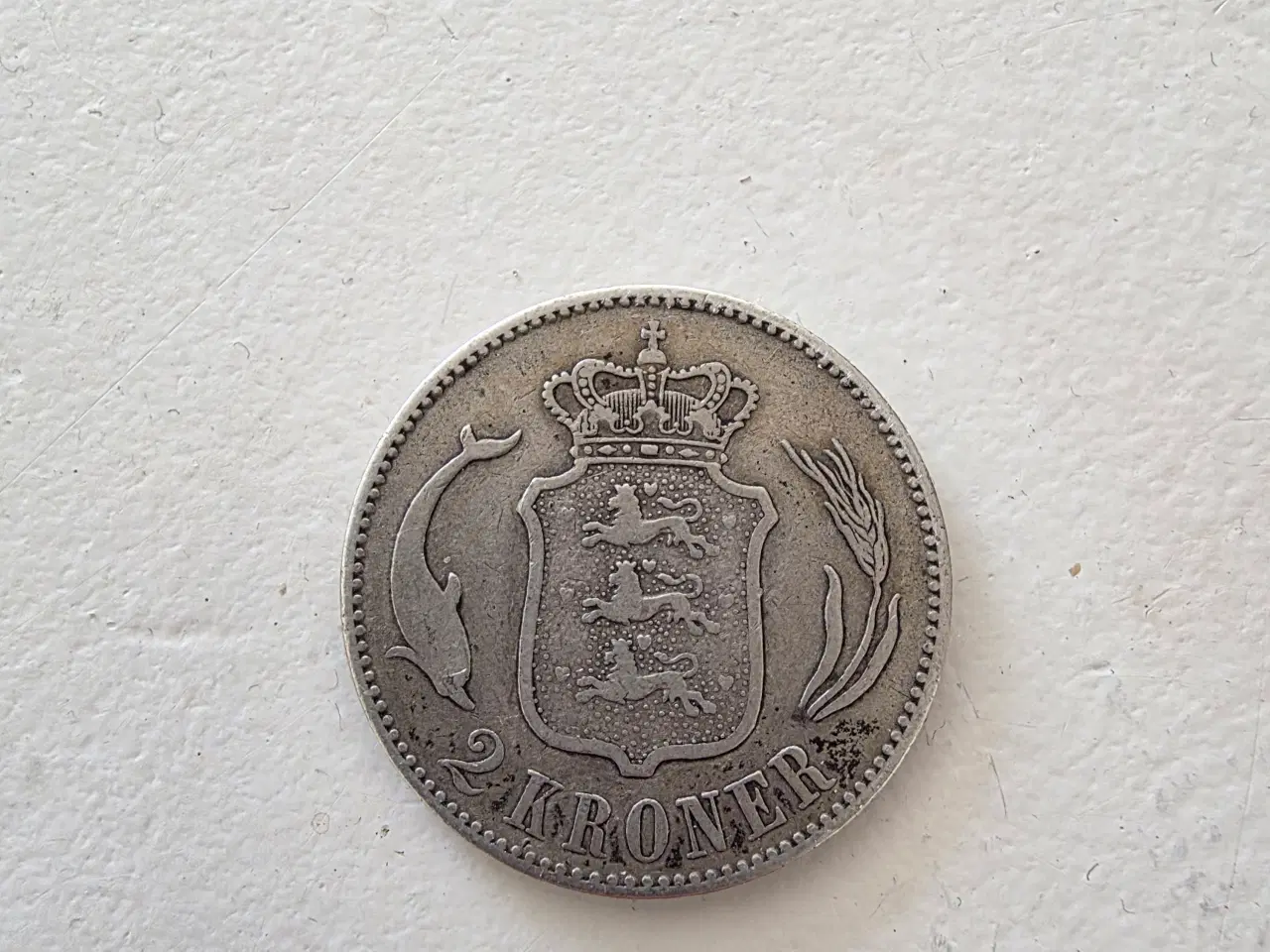 Billede 2 - 2 kr i sølv 1876