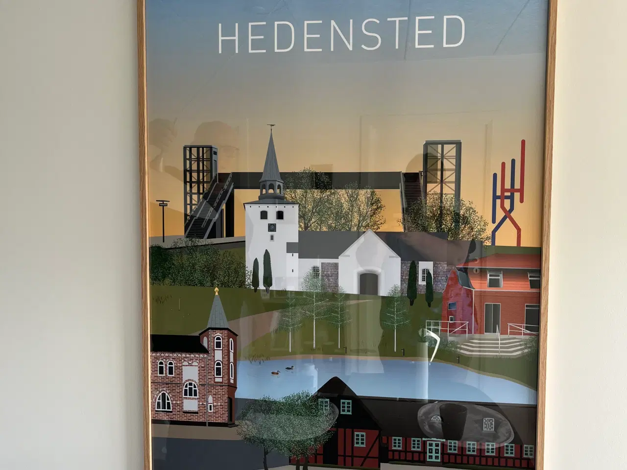 Billede 1 - Hedensted billede 70x100 cm