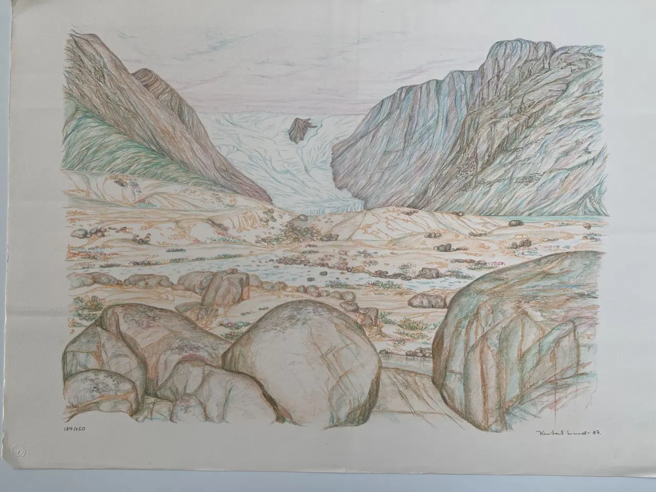 Billede 1 - Kistat Lund 1987 - litografi 184/250