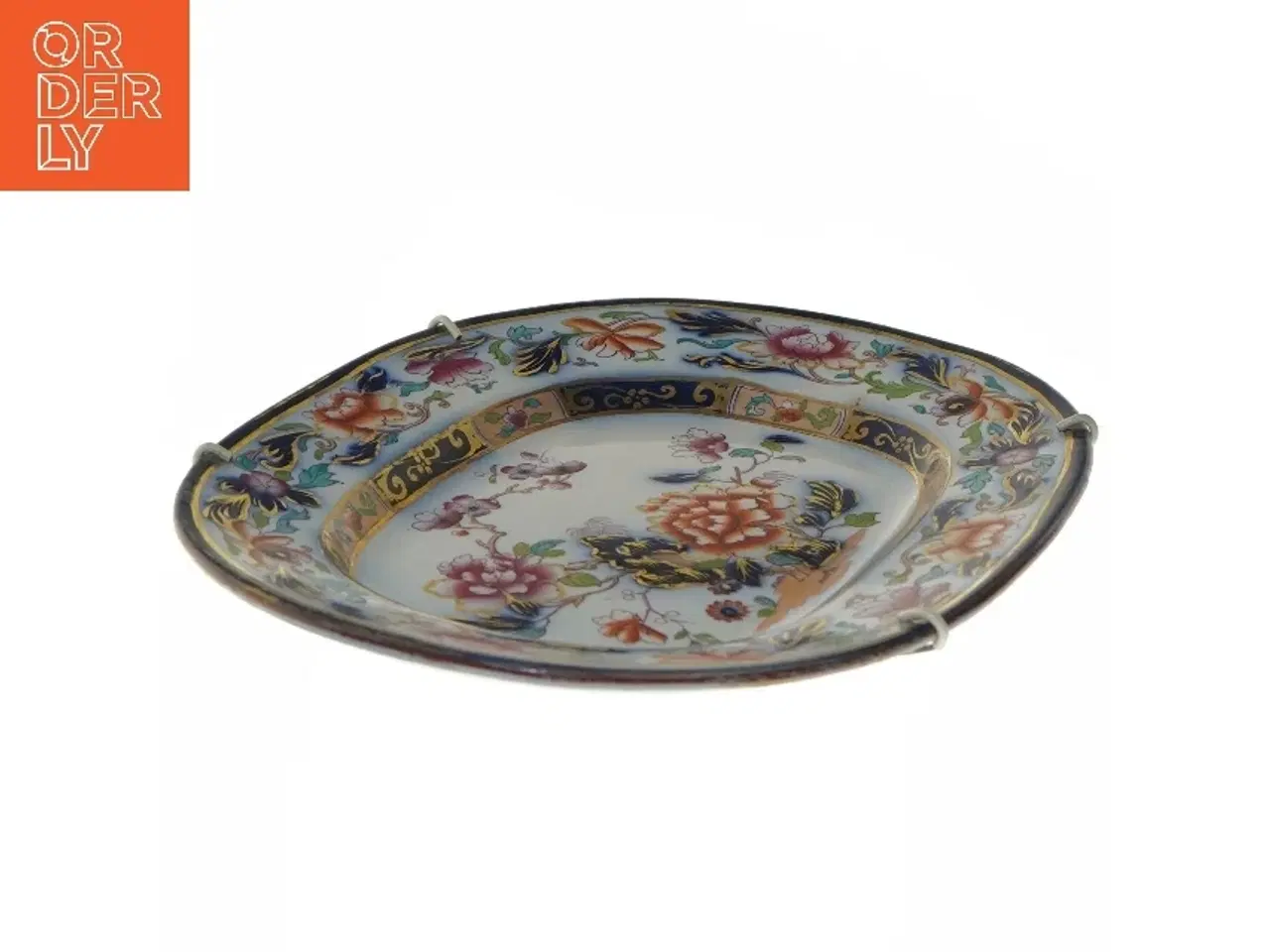 Billede 3 - Porcelænsfad med blomsterdesign (str. 27,5 cm)